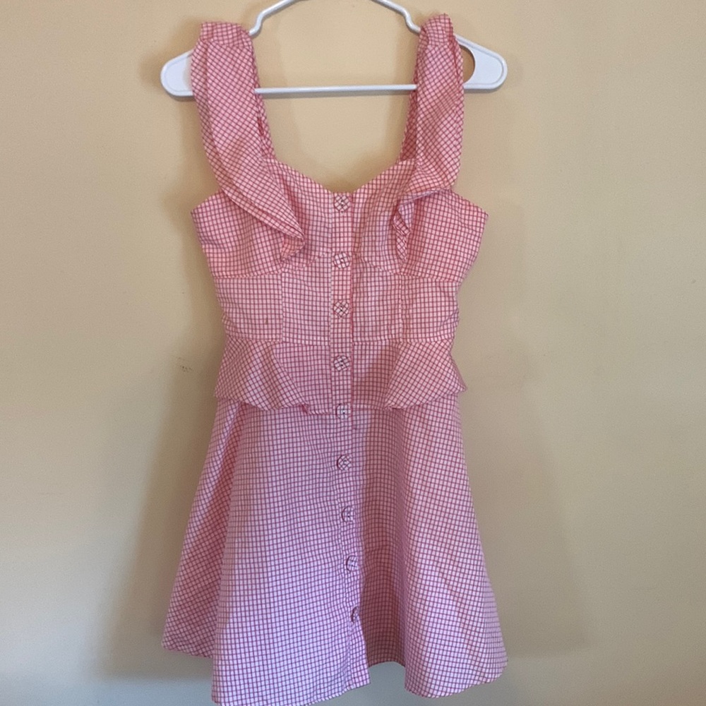 Pink mini dress